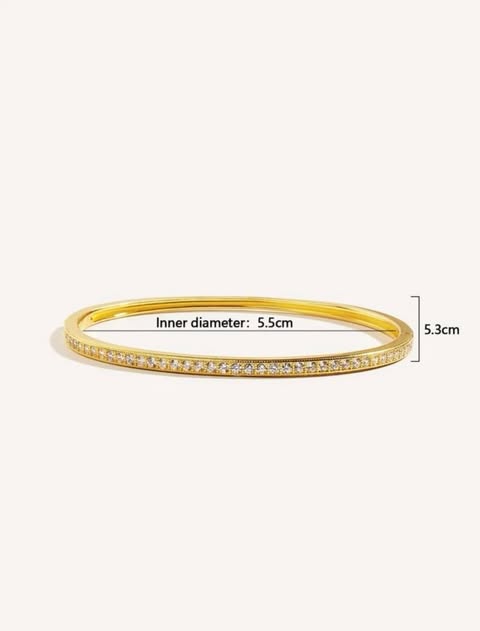 Exquisite Minimalist 925 Sterling Silver Cubic Zirconia 18K Gold Plated Women wear bracelet