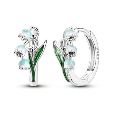 Earrings Exquisite 925 Sterling Silver Light Lily Of The Valley Earrings Elegance Flowers