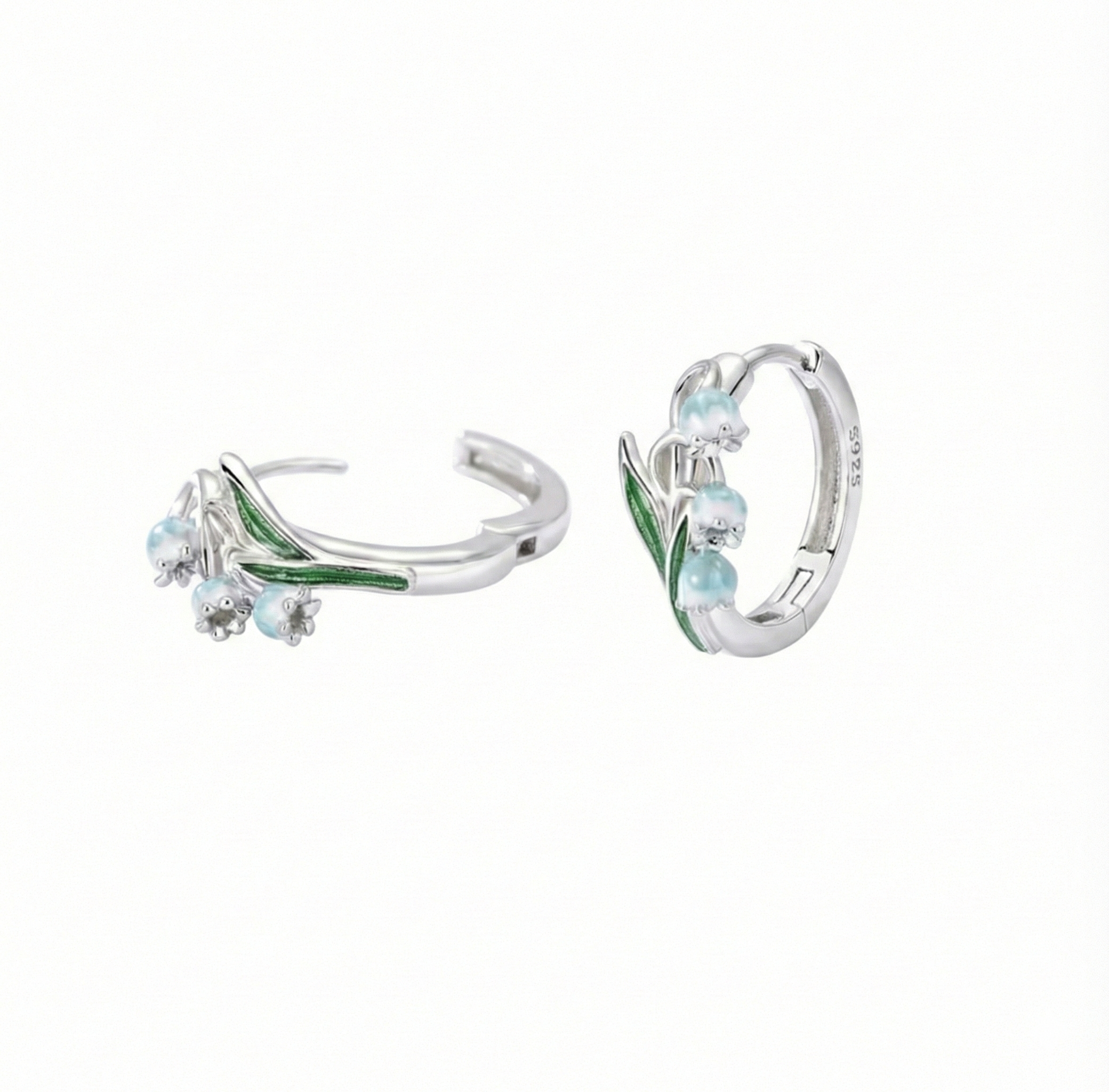 Earrings Exquisite 925 Sterling Silver Light Lily Of The Valley Earrings Elegance Flowers