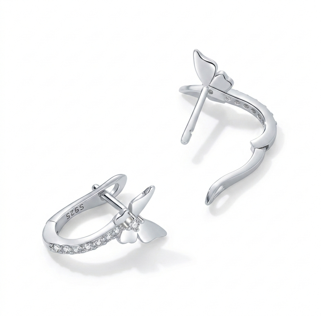 The Secret of the Butterfly 925 sterling silver earrings