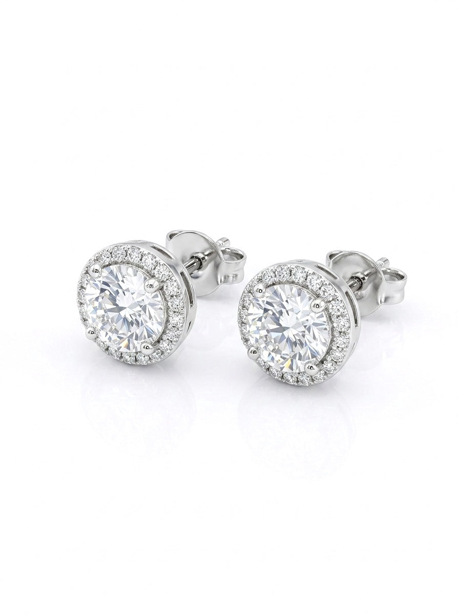 Drops of Morning Dew, Studs with lab-grown diamonds 5mm