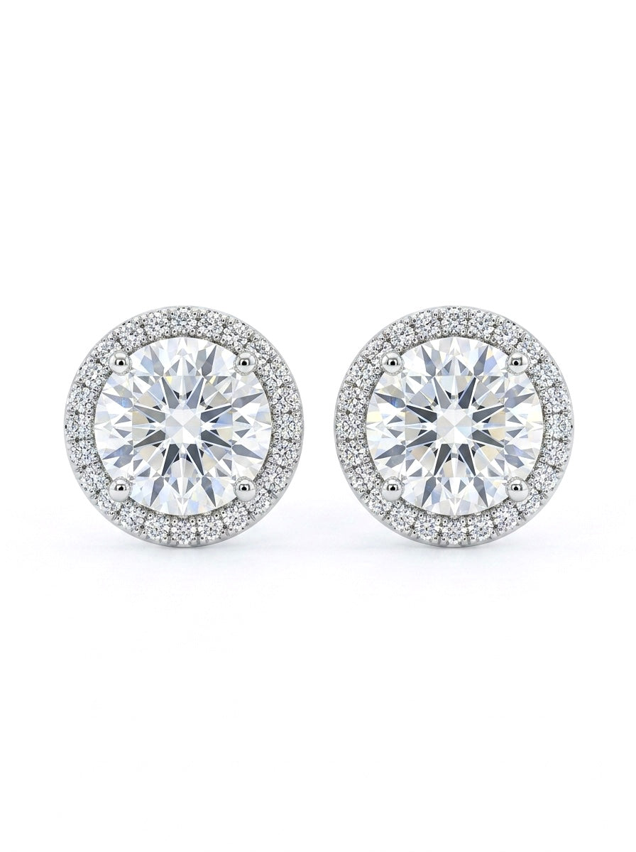 Drops of Morning Dew, Studs with lab-grown diamonds 5mm